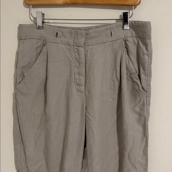 Wilfred Linen Blend Cropped Grey Lightweight Pants Size 4 - Picture 5 of 9